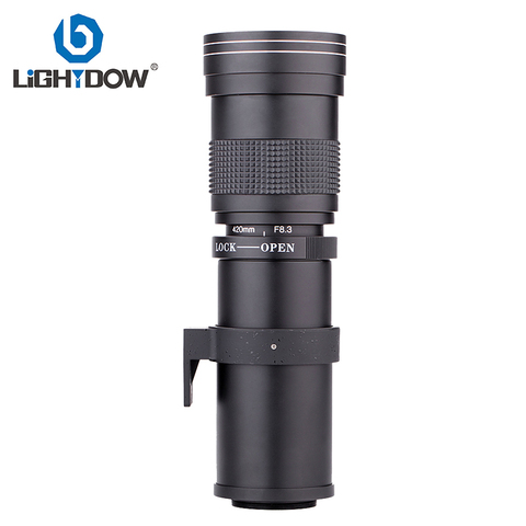 LightdowLightdow 420-800mm F8.3-16 telefoto Manual Zoom lente + T2-Nikon T montaje anillo adaptador para Nikon D5100 D5200 d7100 D3400 ► Foto 1/6