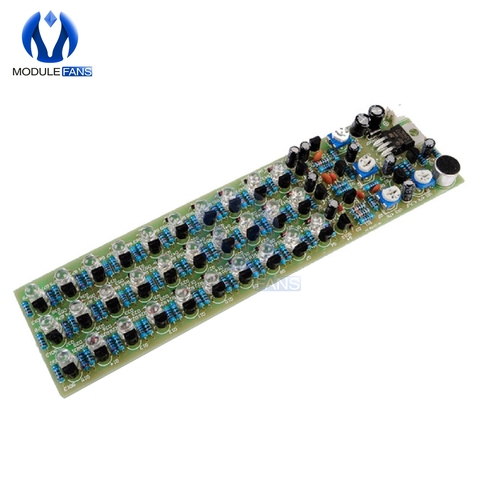 Indicador de Control de voz RGB, módulo de 3 secciones, rojo, azul y verde, Kit de producción electrónica artesanal, placa PCB electrónica ► Foto 1/2