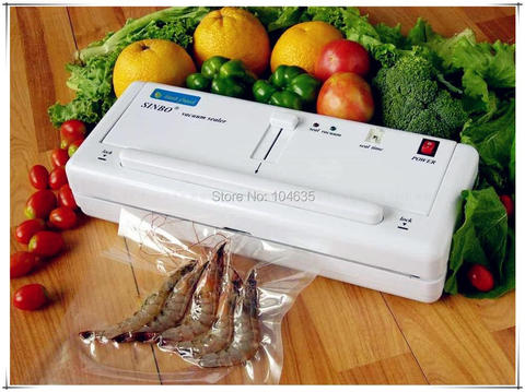 220 V/110 V SINBO DZ-280 máquina selladora de bolsas de plástico al vacío para alimentos, equipo para envasar verduras ► Foto 1/6