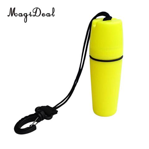 MagiDeal-botella de gran calidad para buceo, esnórquel, Kayak, resistente al agua, con gancho, color amarillo, 1 unidad ► Foto 1/6
