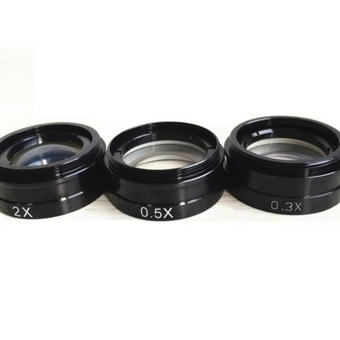 0.3X 0.5X 0.75X lente de reducción de objetivo auxiliar M42 rosca para microscopio industrial XDC-10A 180X lente ► Foto 1/6