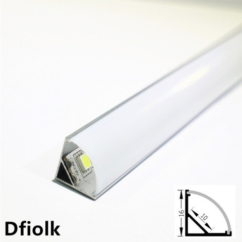 DHL 1 m led de aluminio de perfil Franja para 10mm pcb 5050 tira de LED 5630 para la casa de perfil de aluminio con cubierta de tapa y abrazaderas ► Foto 1/1