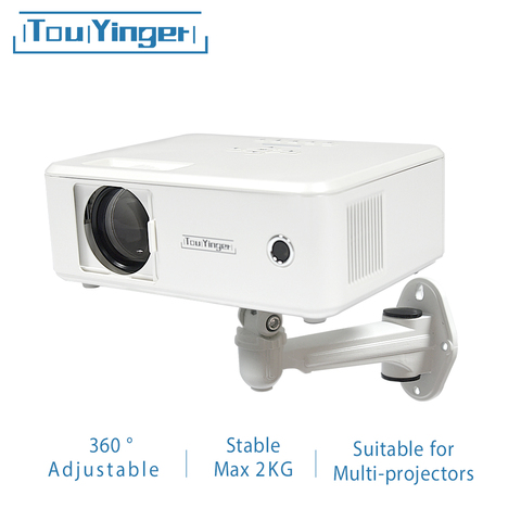 TouYinger-Soporte de pared para proyector, base para montaje de techo ajustable para dispositivo de proyección, carga 2 KG, de 360 grados ► Foto 1/6