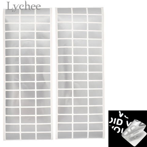 Etiquetas adhesivas de seguridad en blanco para decoración, adhesivos de PVC con letras en inglés de 2x1cm, Lychee Life, 100 Uds. ► Foto 1/6