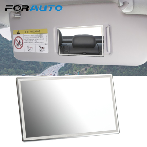 Espejo Interior para Auto coche espejo de maquillaje portátil Auto sombreado Visor HD espejos universales estilo coche acero inoxidable ► Foto 1/6