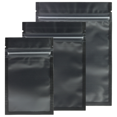 Bolsas con cierre de plástico PE Ziplock, bolsas con cierre de plástico, transparente, negro y negro, varios tamaños, 100 Uds. ► Foto 1/6