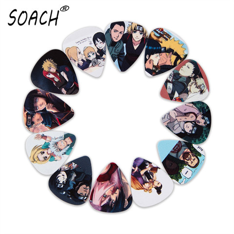 SOACH 10 unids 3 tipos de grosor nuevas púas de guitarra bajo anime japonés Naruto pareja imágenes calidad impresión guitarra Accesorios ► Foto 1/3