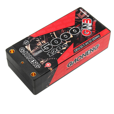 Gaoneng-batería rígida para coche de carreras, accesorio GNB de 5000mAh, 2S, 7,4 V, 120C/240C, batería LiPo de 4,0mm, enchufe decanos para 1/10, B5M, 22 RB6, 22T SCT ► Foto 1/6