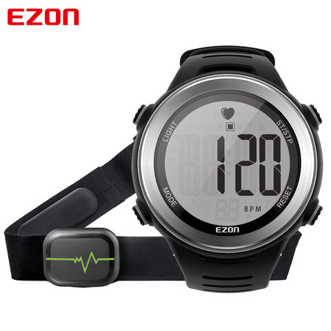 Nueva llegada EZON T007 Monitor de ritmo cardíaco reloj Digital para correr al aire libre relojes deportivos con correa de pecho reloj Masculino ► Foto 1/6