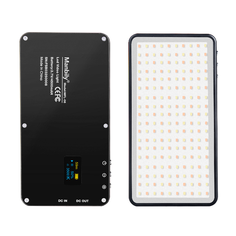 Pantalla OLED regulable de aluminio de bolsillo, luz LED de vídeo con batería CRI96 + bicolor para Vlog DSLRs as Aputure AL-MX Iwata, 180 unidades ► Foto 1/6