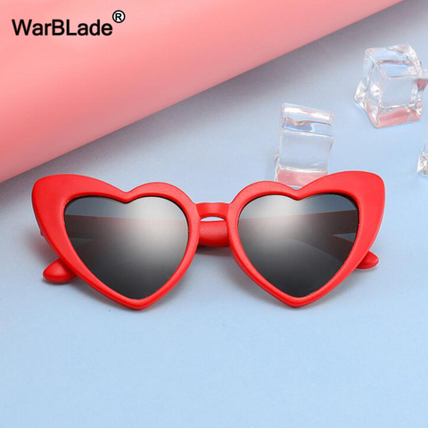 WarBLade-gafas de sol polarizadas para niños y niñas, lentes de sol infantiles con diseño de corazón de amor, Marco de seguridad Flexible ► Foto 1/5