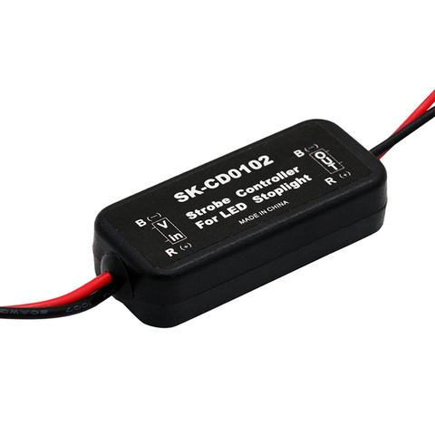 HAUSNN GS-100A Flash estroboscópico controlador módulo intermitente para coche LED de luz de freno CD0102 12V 12V/24V protección contra cortocircuito ► Foto 1/5