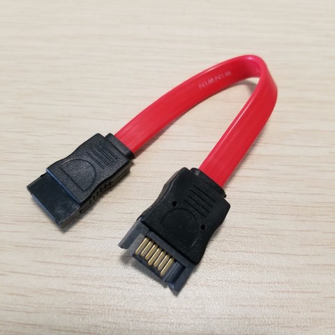 Disco duro SATA, extensión de datos, Cable de alimentación Serial macho a hembra, color rojo, 10cm ► Foto 1/4