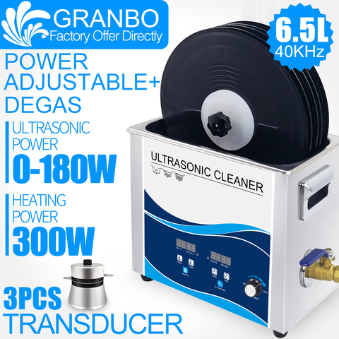 Limpiador ultrasónico de discos de vinilo, 180W, con soporte elevador, resistente al agua, para Lp Album Disc EP ► Foto 1/6