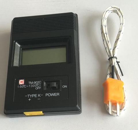 Termómetro Digital LCD tipo K, TM-902C, entrada única + Sonda de termopar ► Foto 1/2