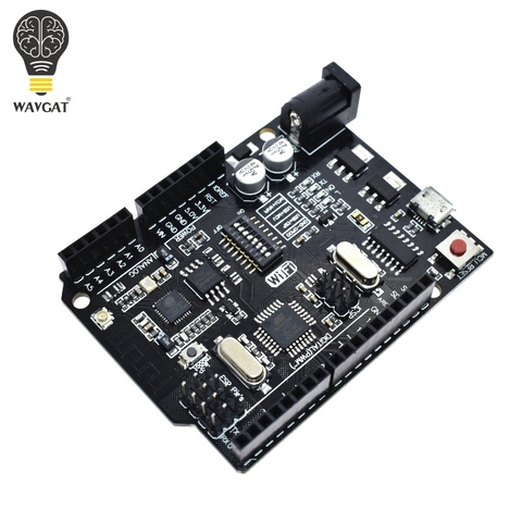 WAVGAT UNO R3 + WiFi + ATmega328P + ESP8266 (32Mb de memoria) USB-TTL CH340G para Arduino Uno NodeMCU WeMos ESP8266 una nueva llegada ► Foto 1/6