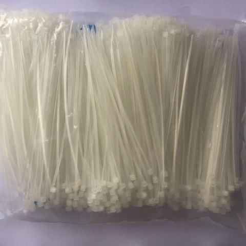 1000 unids 3*60/80/100/120/150mm fijo de flejes de plástico Nylon Cable de cinturón de robusto correas para cables de alta calidad ► Foto 1/1