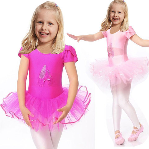 Vestido de tutú de bailarina rosa para niñas, leotardo de Ballet, Ropa de  baile, vestido de fiesta para niños, regalo - AliExpress