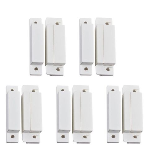 5 piezas de cable puerta ventana Detector Sensor de puerta magnético Sensor de contacto con interruptor para sistema de alarma antirrobo Kit ► Foto 1/6