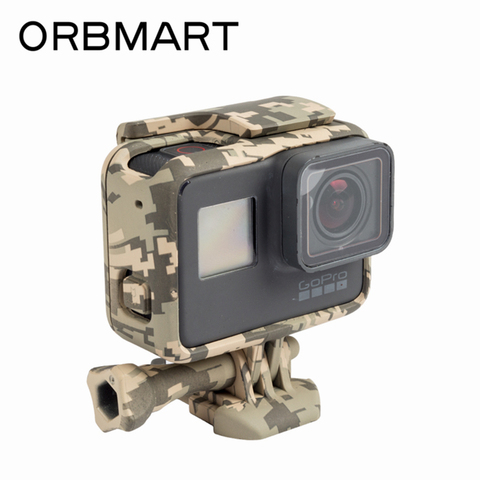 ORBMART Cool Camo camuflaje marco protector funda carcasa Shell para ir Pro GoPro Hero 5 5 5 6 6 7 Cámara del deporte Cámara de ► Foto 1/6