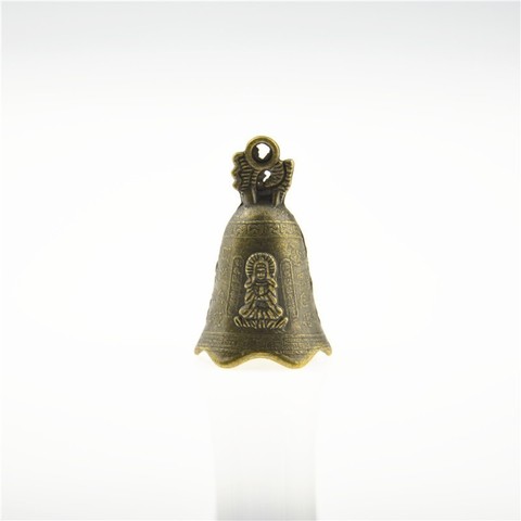 Mini campana de aleación de latón para decoración del hogar, campana de aleación de la suerte de Feng Shui chino antigua, para la mascota de la Fortuna, 1 unidad ► Foto 1/4
