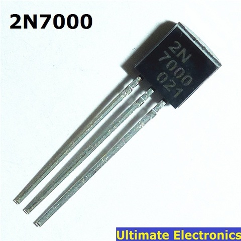 Transistor MOSFET n-canal, 50 Uds., 2N7000 TO-92 ► Foto 1/1