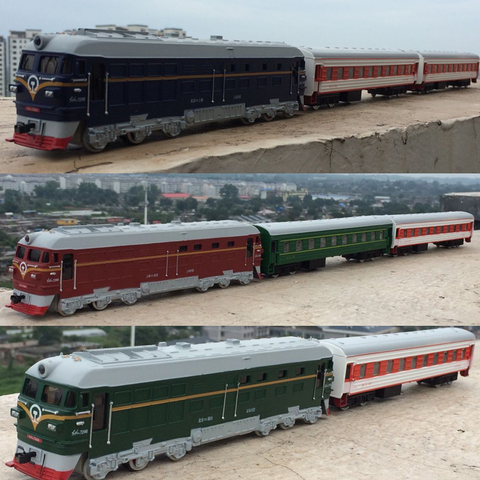 Alta simulación de tren model.1: 87 Escala de aleación de hacer doble tren compartimento de pasajeros de los autos de juguete envío gratuito ► Foto 1/5
