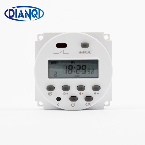 CN101A 220 V 230 V 240 V Digital LCD Temporizador Semanal 7 días tiempo programable interruptor relé temporizador 10A CN101 mini reloj de luz temporizador ► Foto 1/4