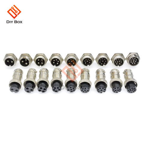 1set GX16/2/3/4/5/6/7/8/9/10 Pin conector macho y hembra Circular conector Circular macho de Panel conector 16mm ► Foto 1/6