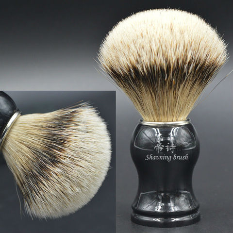 Silvertip-brocha de afeitar para hombre, kit de aseo para pelo de tejón hecho a mano ► Foto 1/6