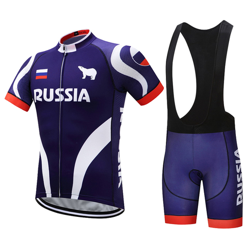 Conjunto de ropa de ciclismo de montaña para hombre, Jersey y pantalones cortos, uniforme de bicicleta, verano, Rusia ► Foto 1/6