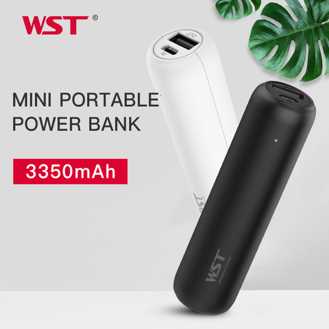 WST 3350mAh Mini banco de energía con puerto USB para iPhone Samsung Xiaomi batería externa cargador de teléfono portátil carga rápida ► Foto 1/6