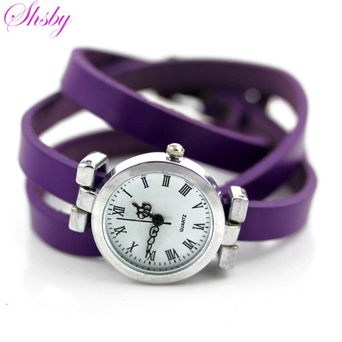 Shsby-reloj largo de piel para mujer, reloj vintage, ROMA ► Foto 1/6