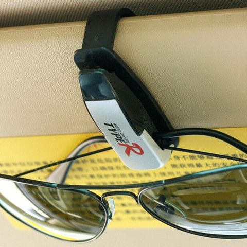 Caja de gafas de parasol de coche Universal para coche, Clip para gafas de  sol, soporte para tarjeta, estuche de bolígrafo, accesorios para coche -  AliExpress