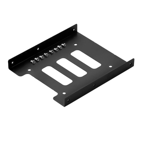 Soporte de adaptador de disco duro SSD de 2,5 pulgadas a 3,5 pulgadas, Kit de montaje de Metal, base de soporte de disco duro SSD, bandeja para PC de escritorio ► Foto 1/6