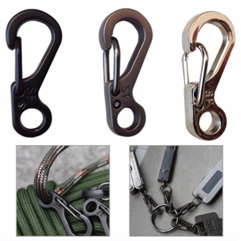 10 piezas equipo de Camping supervivencia EDC Paracord Carabiner Snap SF Spring Clip senderismo gancho mochila Tactical hebilla campamento Kit ► Foto 1/6