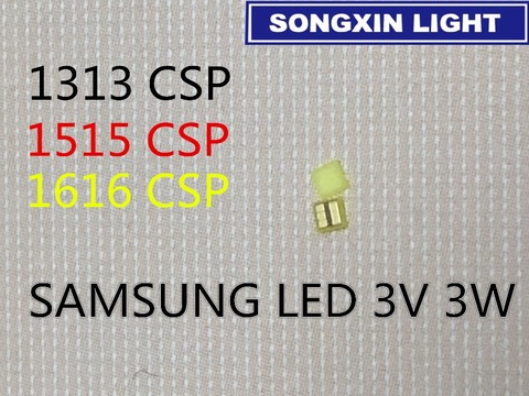 100 piezas para SAMSUNG LCD LED retroiluminación TV aplicación LED luz de fondo 3W 3V CSP 1313 blanco fresco para TV aplicación ► Foto 1/6