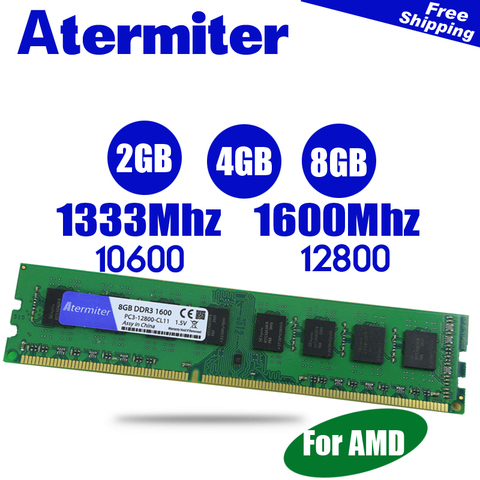 llamada Durante ~ Humanista Atermiter-módulo de Memoria RAM DDR3 para ordenador de escritorio, 2GB,  4GB, 8GB, PC3, 1333, 1600, 1333MHZ, 1600, 2G, 4G, 8G, para PC AMD -  Historial de precios y revisión | Vendedor de