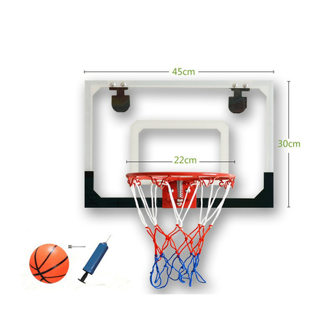 Tabla de baloncesto colgante de pared transparente para ocio rebote estante de baloncesto para niños cesta pequeña fácil de colgar ► Foto 1/6