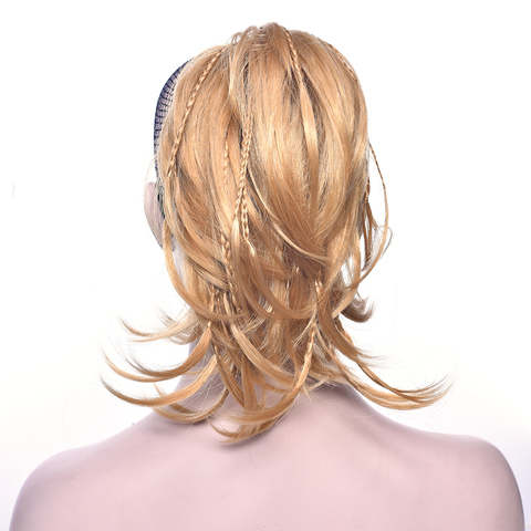 Soowee trenza de pelo sintético cabello rubio negro Clip en extensión de cabello cola de Pony recta Cola de Caballo gris garra para mujeres ► Foto 1/6