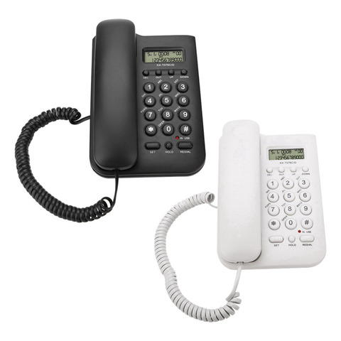 KX-T076 Home Hotel, teléfono de pared con cable, teléfono fijo para oficina, teléfono blanco negro, teléfono fijo para casa ► Foto 1/6