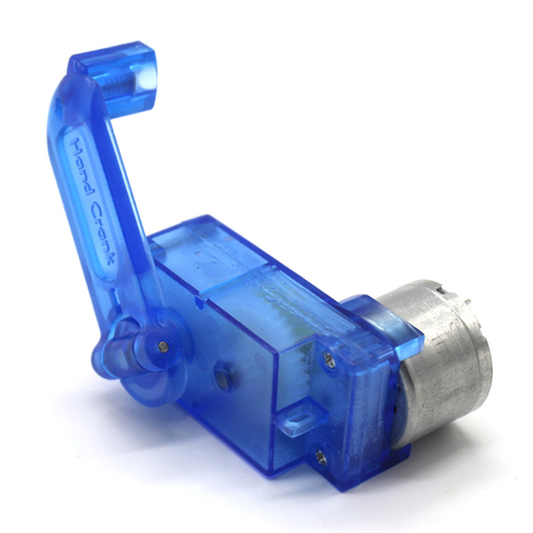 Generador de manivela de mano transparente azul 310 para Motor pequeño de 3V, Mini ventilador de dinamo para lámpara Led, accesorios de juguete ► Foto 1/5
