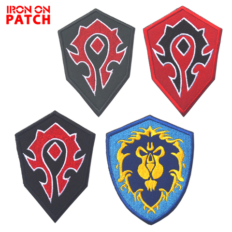 WOW World Alliance/Horde Forces campo-sided parche moral DIY emblema insignia para la ropa parches bordados de alta calidad ► Foto 1/6