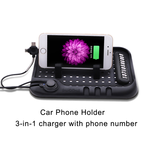 Soporte para móvil de coche, alfombrilla antideslizante Universal de silicona para GPS y carga de teléfono, estilo de coche ► Foto 1/6