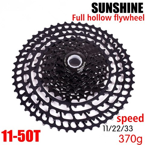 SUNSHINE 11 velocidad Cassette 11-50 t amplia relación de rueda libre de bicicleta de montaña MTB bicicleta Cassette volante piñón Compatible 11 s 370g ► Foto 1/1