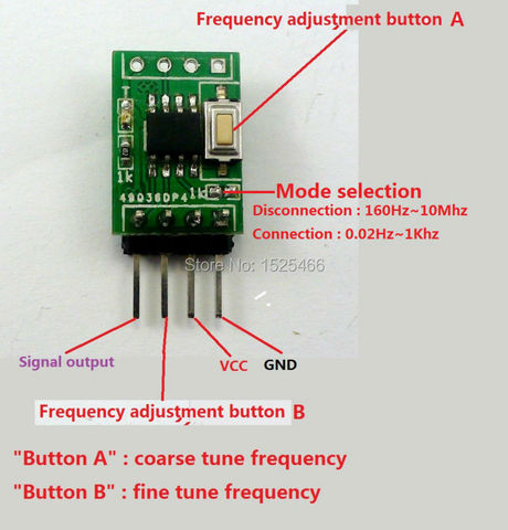 Módulo generador de señal de pulso de onda cuadrada ajustable, 0,02 H-10Mhz, reemplazo MCU LM358 CD4017 NE555 PWM AD9850 AD9851 controlador DDS ► Foto 1/6