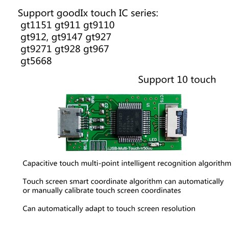 Para Goodix táctil capacitiva controlador I2C a USB Placa de controlador GT1151 GT911 GT915 GT9110 GT912 GT9147 GT9157 GT9271 GT928 ► Foto 1/3