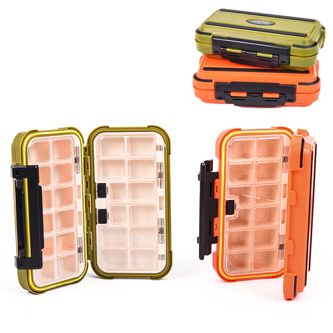 Caja de señuelos de pesca impermeable, caja de aparejos de pesca de doble capa, 24 compartimentos, ABS ► Foto 1/6