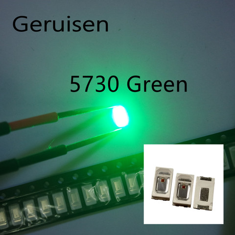 5730/5630 LED SMD verde emisor de luz SMD LED diodo verde 5730 de montaje en superficie Led 520-575NM 2,0-3,6 V Ultra Birght Led 100 Uds ► Foto 1/3