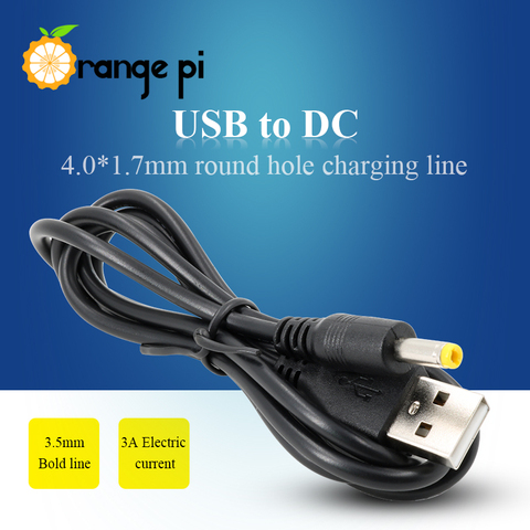 Cable de alimentación naranja Pi USB a DC, 4,0 MM-1,7 MM, calidad de fábrica, en Stock ► Foto 1/6